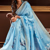 Tremendous Firozi Digital Printed Soft Silk Saree With Quixotic Blouse Piece