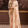 Transcendent Beige Digital Printed Soft Silk Saree With Exemplary Blouse Piece