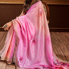 Tremendous Pink Digital Printed Soft Silk Saree With Scrupulous Blouse Piece