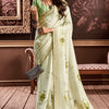 Supernal Pista Digital Printed Soft Silk Saree With Artistic Blouse Piece