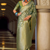 Vivacious Green Soft Banarasi Tissue Silk Saree With Excellent Blouse Piece