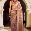 Beleaguer Pink Soft Banarasi Tissue Silk Saree With Refreshing Blouse Piece