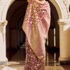 Beleaguer Pink Soft Banarasi Tissue Silk Saree With Refreshing Blouse Piece