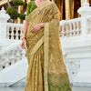 Arresting Green Soft Banarasi Silk Saree With Prettiest Blouse Piece