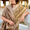 Gorgeous Golden Soft Banarasi Silk Saree With Jubilant Blouse Piece