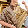 Gorgeous Golden Soft Banarasi Silk Saree With Jubilant Blouse Piece