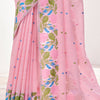 Gleaming Pink Cotton Silk Saree With Flattering Blouse Piece