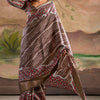 Wonderful Brown Digital Printed Dola Silk Saree With Trendy Blouse Piece