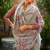 Dalliance Grey Linen Tissue Silk Saree With Capricious Blouse Piece