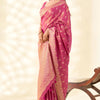 Scintilla Dark Pink Soft Banarasi Tissue Silk Saree With Adorable Blouse Piece
