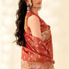 Luxuriant Red Soft Banarasi Tissue Silk Saree With Whimsical Blouse Piece