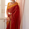 Phenomenal Red Kanjivaram Silk Saree With Appealing Blouse Piece