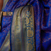 Effervescent Royal Blue Kanjivaram Silk Saree With Petrichor Blouse Piece