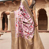 Palimpsest Baby Pink Digital Printed Soft Silk Saree With Winsome Blouse Piece
