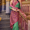 Engaging Green Soft Banarasi Silk Saree With Posh Blouse Piece