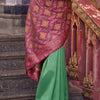 Engaging Green Soft Banarasi Silk Saree With Posh Blouse Piece