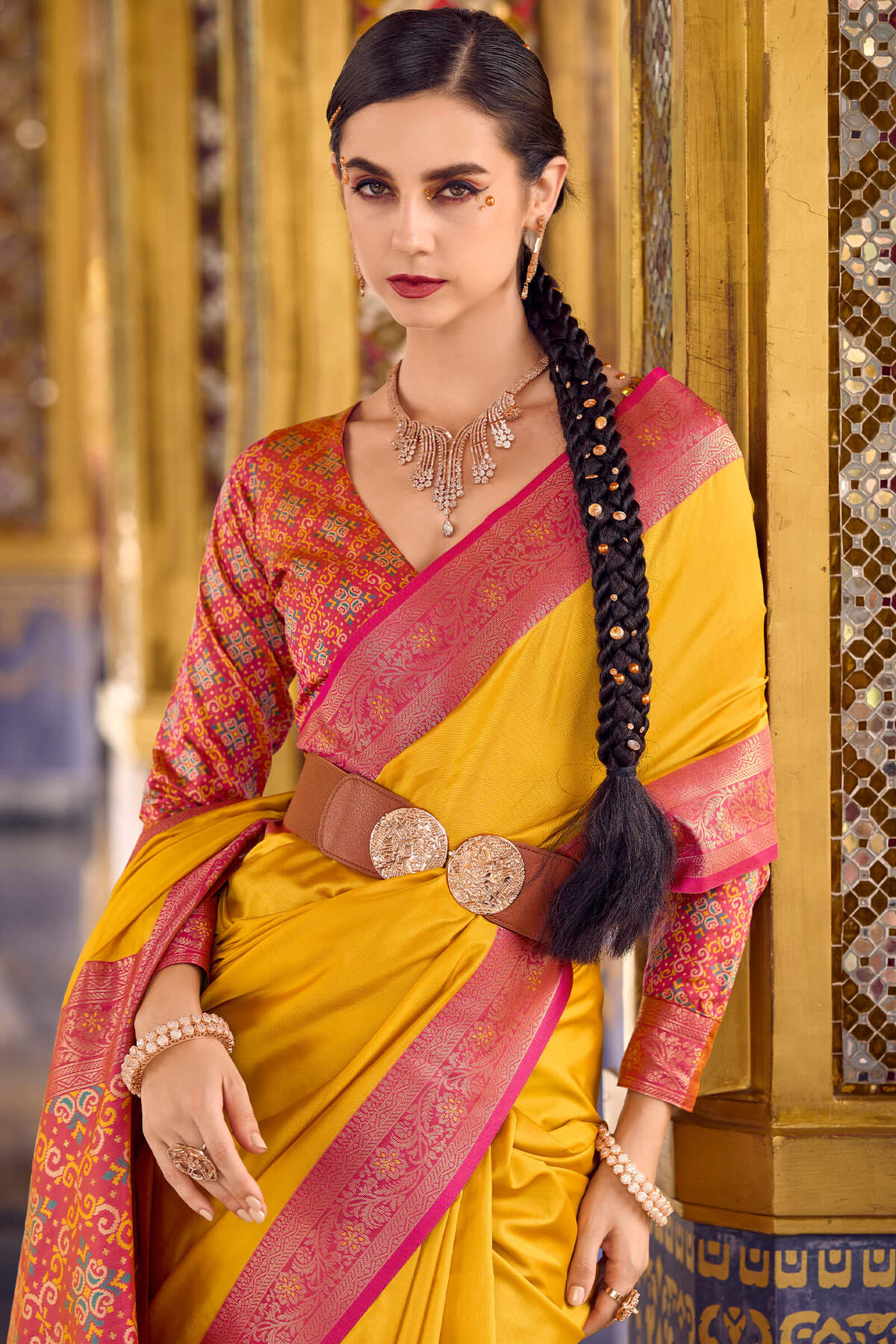 Breathtaking Yellow Soft Banarasi Silk Saree With Transcendent Blouse Piece