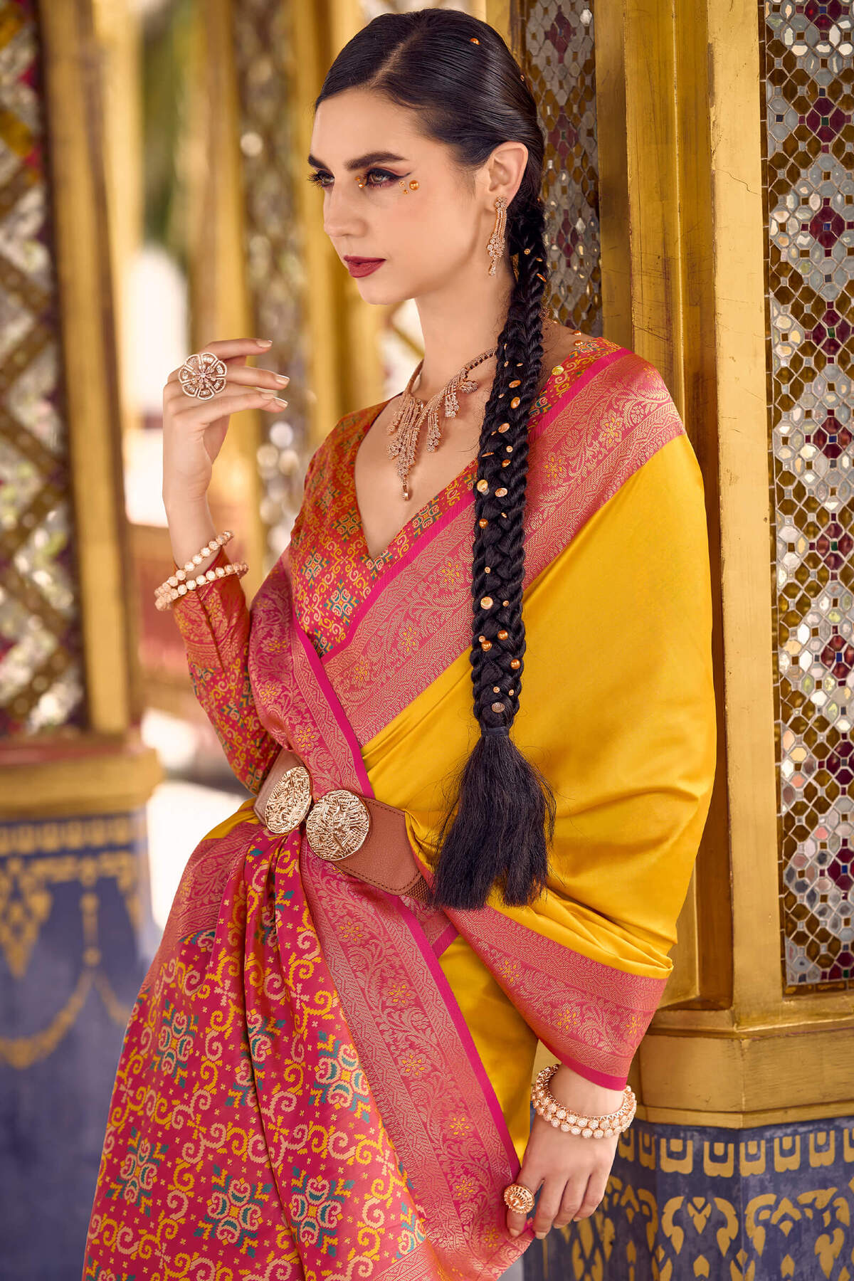 Breathtaking Yellow Soft Banarasi Silk Saree With Transcendent Blouse Piece