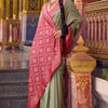 Embrocation Dark Beige Soft Banarasi Silk Saree With Majestic Blouse Piece