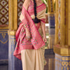 Ravishing Beige Soft Banarasi Silk Saree With Pleasurable Blouse Piece