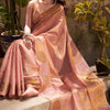 Magnificat Pink Soft Banarasi Tissue Silk Saree With Impressive Blouse Piece