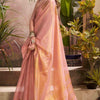 Magnificat Pink Soft Banarasi Tissue Silk Saree With Impressive Blouse Piece