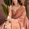 Magnificat Pink Soft Banarasi Tissue Silk Saree With Impressive Blouse Piece