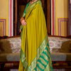 Quintessential Mustard Soft Banarasi Silk Saree With Lagniappe Blouse Piece