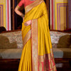 Phenomenal Yellow Soft Banarasi Silk Saree With Designer Blouse Piece