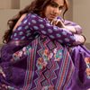 Sonorous Purple Digital Printed Dola Silk Saree With Exemplary Blouse Piece