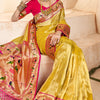 Ephemeral Yellow Paithani Silk Saree With Denouement Blouse Piece
