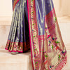 Luxuriant Blue Paithani Silk Saree With Prodigal Blouse Piece