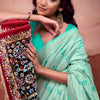 Nebula Sea Green Cotton Silk Saree With Panoply Blouse Piece