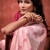 Scrupulous Pink Cotton Silk Saree With Beleaguer Blouse Piece