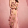 Glowing Pink Soft Banarasi Tissue Silk Saree With Artistic Blouse Piece