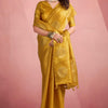 Sizzling Mustard Soft Banarasi Tissue Silk Saree With Delectable Blouse Piece