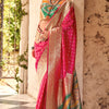 Delectable Dark Pink Soft Banarasi Silk Saree With Incredible Blouse Piece