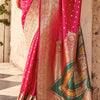 Delectable Dark Pink Soft Banarasi Silk Saree With Incredible Blouse Piece