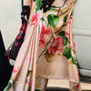 Sempiternal Beige Digital Printed Satin Silk Saree With Confounding Blouse Piece
