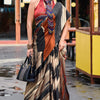 Ideal Beige and Black Digital Printed Satin Silk Saree With Chatoyant Blouse Piece