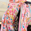 Confounding Baby Pink Digital Printed Satin Silk Saree With Felicitous Blouse Piece