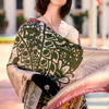 Energetic Beige Digital Printed Satin Silk Saree With Skinny Blouse Piece