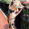 Excellent Beige Digital Printed Satin Silk Saree With Effervescent Blouse Piece