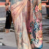 Sensational Beige Digital Printed Satin Silk Saree With Intricate Blouse Piece