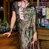 Gossamer Multicolor Digital Printed Satin Silk Saree With Scintilla Blouse Piece