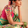 Proficient Sea Green Paithani Silk Saree With Phenomenal Blouse Piece