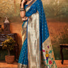 Flameboyant Blue Paithani Silk Saree With Bewitching Blouse Piece
