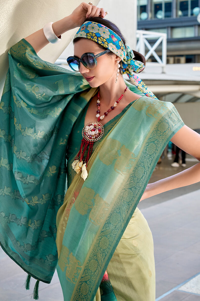 Phenomenal Sea Green Digital Printed Soft Silk Saree With Smart Blouse Piece