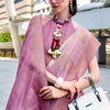 Beauteous Lavender Digital Printed Soft Silk Saree With Assemblage Blouse Piece