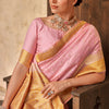 Prettiest Pink Soft Banarasi Silk Saree With Beauteous Blouse Piece
